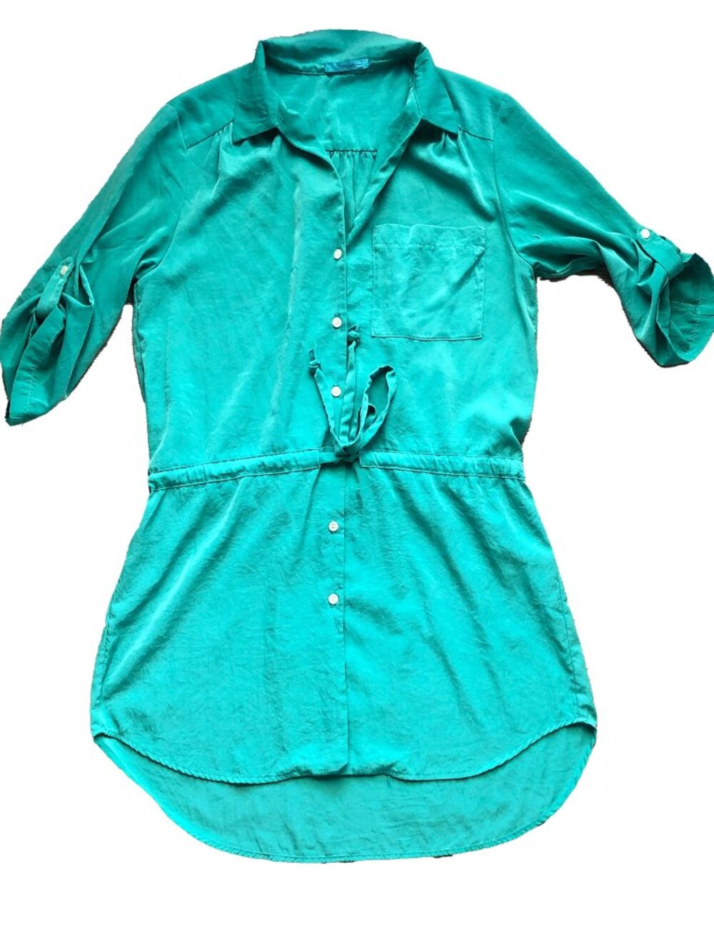 Tiffany & Co. Blue / Mint Green Button-Down Shirt Dress